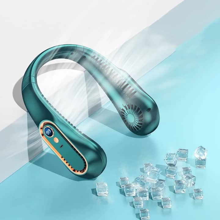 Ventilateur Portable 3 Vitesses avec Écran Numérique – Confort Mains Libres