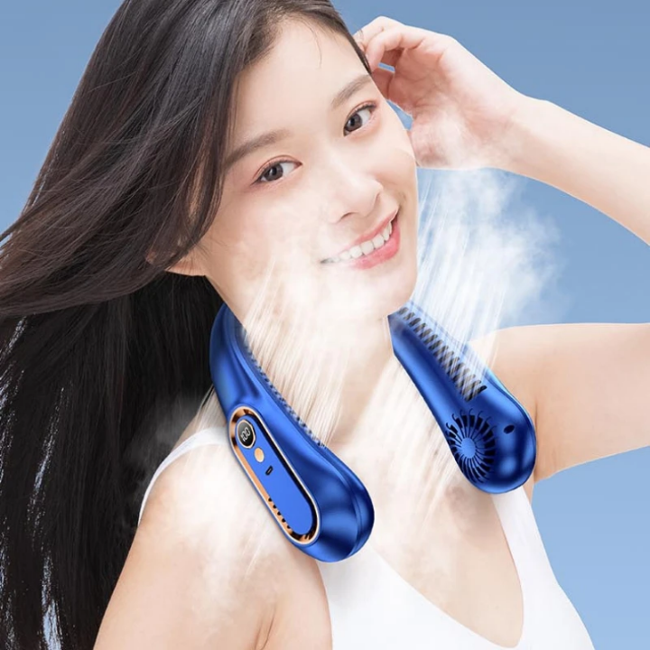 Ventilateur Portable 3 Vitesses avec Écran Numérique – Confort Mains Libres